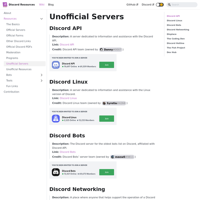 Discord Resources